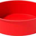 8 inch Cake Pans- Silicone Round Cake Molds for Layer Cake, Cheese Cake and Chocolate Cake, Non-stick and dishwasher safe silicone baking pans (1)