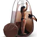 Large Spray Tan Tent Deluxe Pop Up Tent Portable Tanning Booth with Carry Case Clear Window for Perfect Spray Tanning Easy Clean for Home & Salon, Extra Large