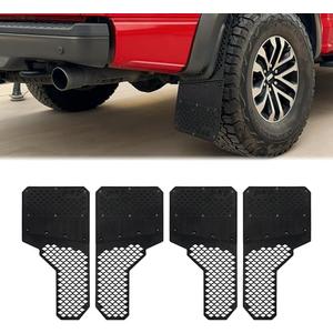 Mud Flaps Heavy-Duty for Pickup Trucks & SUVs, Universal All-Weather Splash Guards, Front & Rear Protection Against Mud, Rocks & Road Debris,Durable for Off-Road Use, 4PCS (Onyx Black Finish)