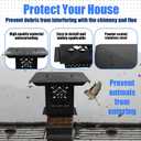 Chimney Cap 8" x 8" Chimney Cover Fireplace Chimney Caps All Weather Chimney Covers Adjustable Bottom and Side Mount Suitable for Outside Existing Clay Flue Tile Sizes Galvanized Steel Black