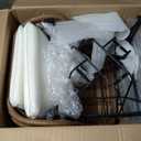 3-Piece Rattan Patio Conversation Set with White Cushions