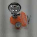 GStar 11" Premium 1 Hose Hookah Complete Set - Mini Pumpkin Hookah Glass Vase (Bright Orange)