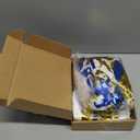 4P Navy-Blue White-Gold Foil Fringe Metallic Tassel-Garland, Tassels Banner Streamers for Parade Floats, Bachelorette, Wedding, Birthday, Halloween, Christmas, Bridal/Baby Shower Party Decorations