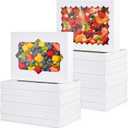 Sinload 24 Pcs 26.5x19.5 x 5 Inch Full Sheet Cake Boxes 12pcs Large Rectangle Bakery Boxes with 12pcs Cake Boards for Pastry Baking, Cupcakes, Donuts, Cookies, Pie Treat Packaging
