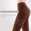 2 x Women's Tights 70D Soft Opaque Control Top High Waist Microfiber Pantyhose with Reinforced Toes (Black, XL)