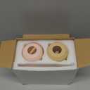 VITEVER 20 OZ Glass Cups with Bamboo Lids and Straws - Beer Can Drinking Glasses with Silicone Protective Sleeve Set, Iced Coffee Glasses, Cute Tumbler Cup for Water, Tea, Gift - Pink, Amber