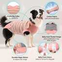 HeavenEye Dog Surgery Recovery Suit Onesies-Soft Cone Alternative for Female & Male Dogs, Post-Op Protective Wear, Stop Licking, Comfy Body Suit for Spay/Neuter After Surgery (Striped Pink,L)