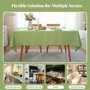 Laolitou Table Cloth Rectangle Linen Waterproof Textured Sage Green Tablecloth, Washable Wrinkle Free Spill Proof Fabric Tablecloths for Dining Table Farmhouse Kitchen Holiday, 60x120 Inch