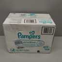 Pampers Sensitive Baby Wipes, Water Based, Clinically Proven, Hypoallergenic, and Unscented for Babies, 1008 Wipes Total (18 Flip-Top Packs)