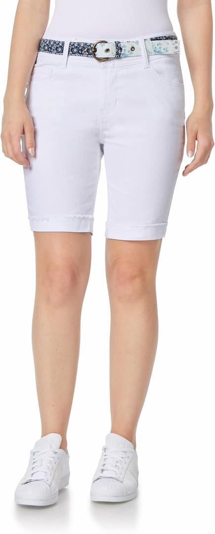 WallFlower Women's Luscious Curvy Denim Shorts - Short, Midi & Bermuda Size 5