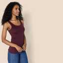 Amazon Essentials Women's Slim-Fit Cotton Modal Rib Tank, Pack of 4