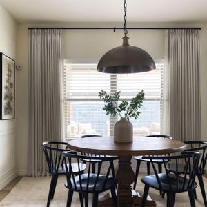 TWOPAGES Dark Gray Pinch Pleat Drape for Traverse Rod, Unlined Cotton Blend Room Darkening Curtain 90 Inches Long, 1 Panel
