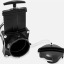 Camper/RV Gate Valve - Features Built-In 3.5-Inch Clear Adapter & 4 Bayonet Prongs - Fits 3-Inch Sewer Fittings & Connects Easily to RV Drain Pipe