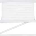 MAYJOYDIY 10.94 Yards White Bra Strap Elastic Trim 3/8 inch Plush Nylon Bra Elastic Strap Shoulder Strap Trim for Bra Straps Lingerie Making Underwear Craft Sewing
