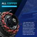 11258N New Alternator Fit for 3-Pin 2007-2012 Nissan Altima Sentra L4 2.5L, 07 08 09 10 11 12, 2011-2013 Rogue, 2013 Altima Coupe S, 12V 110Amp 6-Groove, TG12C032 TG12C116400-40102 11458
