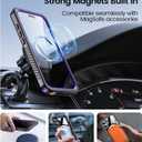 Temdan Magnetic for iPhone 16 Plus Case Waterproof,Built-in Screen Protector[IP68 Underwater][Upgrade Military Dropproof][Compatible with MagSafe] Full Body Shockproof Translucent Case 6.7''-Purple