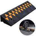 VEVOR Rubber Curb Ramp, 3.7" Rise Height Sidewalk Threshold Ramp, 10" Width 39.4" Length Driveway Ramp for Curb, Forklifts, Trucks, Buses, Cars, Wheelchairs, Bikes (3.7" H)