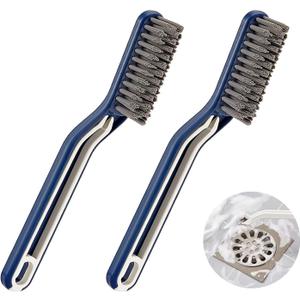 4 x Crevice Cleaning Brush,Spring Cleaning 0rganization Multifunctional Grout Cleaning Supplies, Cleaning Tools for Household, Kitchen, Bathroom, Window, Vehicle, Faucets, Toilet (Blue)