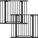 Babelio 26-40 in Baby Gate for Stairs No Drilling, Pressgurad, 2 Pack | Pressure/Wall Mount, Triple-Lock, Heavy Duty, Auto Close, Easy Install for Doorways/Kitchens/Hallway