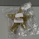 9Inch Christmas Tree Star Topper, Glittered Gold 3D Star Tree Topper, Metal Hollow Designed for Indoor Office Christmas New Year Holiday Trees Decoration