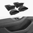 TPARTS Door Side Storage Box for Model 3 Highland 2024-2026 (Premium/Performance) Silicone Tray Organizer Compartment Interior Accessories Front Rear Door Handle Pocket Protectors Cover (Set of 4)
