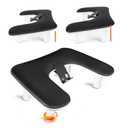 JODSONE U-Shaped Black Arm Rest for Nails Tech with Rotating 360Built-In Phone Holder and Adjustable Nail Arm Rest Detachable Manicure Hand Rest for Salon Design