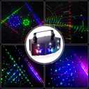 U`King Party Lights DJ Disco Light,9 Lens Stage Lighting Support DMX512 and Sound Activated with Remote Control Laser Lights for Parties Birthday Wedding Karaoke Bar KTV Club Stage Live Show