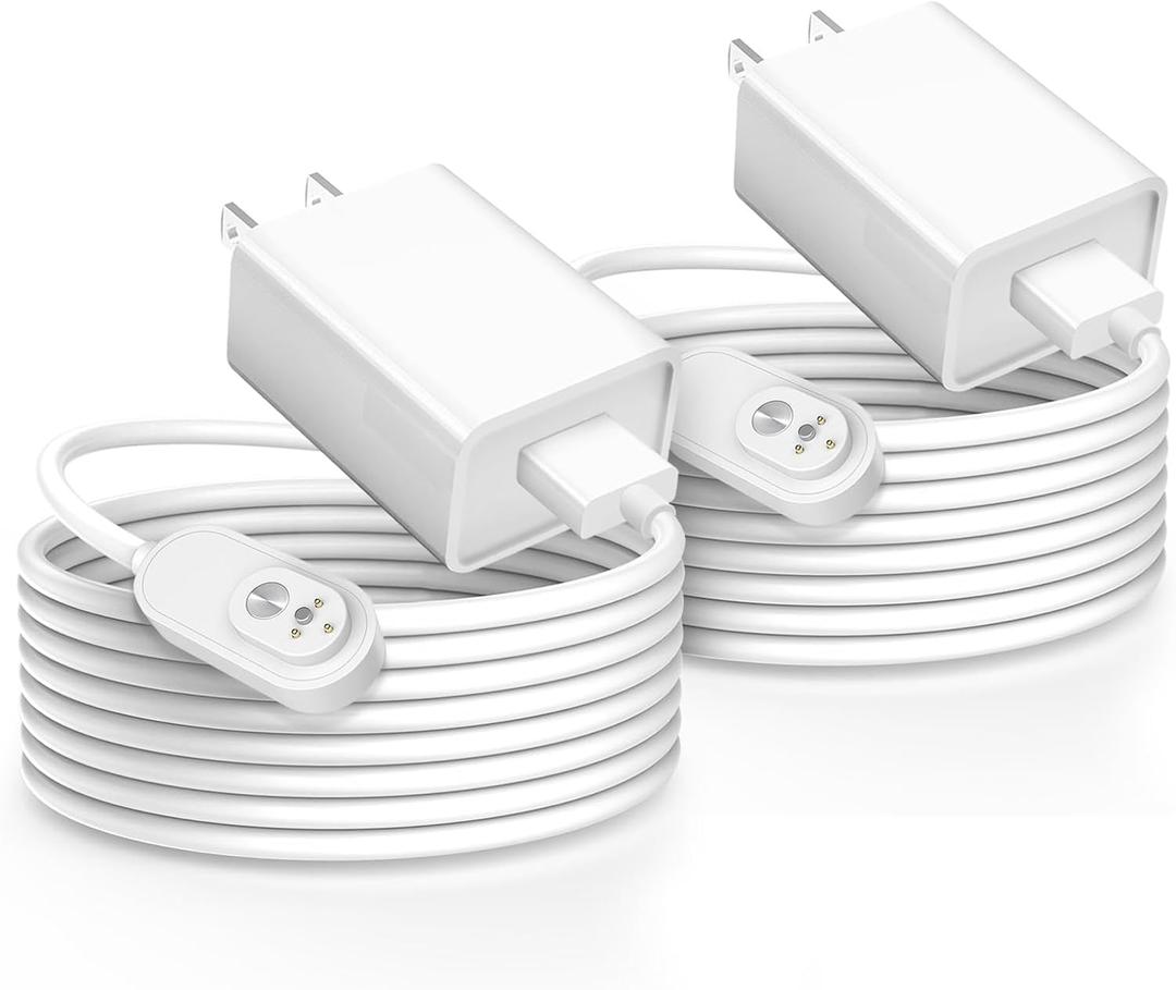 Arlo 2 Pack 10FT Magnetic Charging Cable - Compatible with Arlo Pro 5S 2K, 4, 3, Ultra 2, Ultra, Go 2 Security Cameras - Weather Resistant Connector Power Adapter