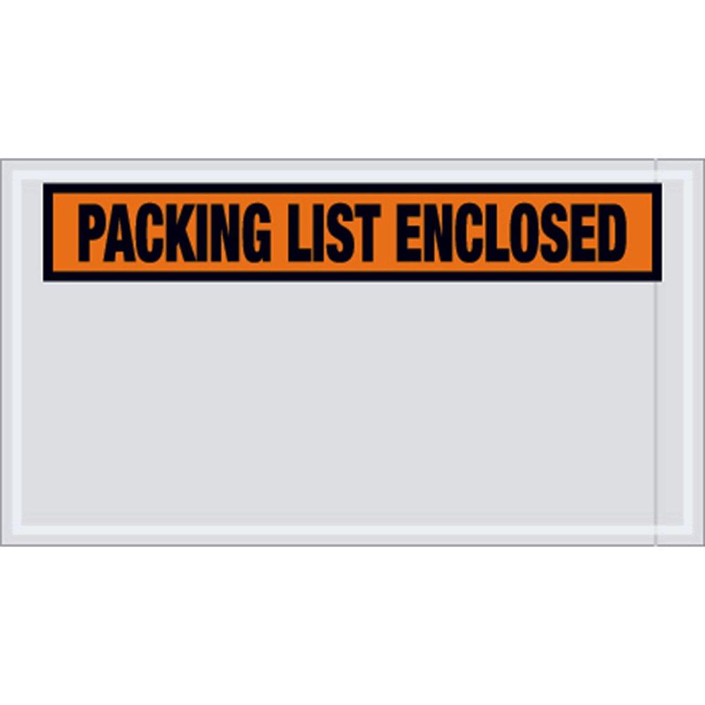Aviditi PL24 Pre-Printed Envelope, Packing List Enclosed, 10 Length x 5-1/2 Width x 2 mil Thick, Orange (Case of 1000) by Aviditi, One Size