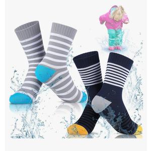 Geyoga 2 Pairs Waterproof Socks for Kids Girls Boys Breathable Skiing Hiking Socks for Travel Camping Wading 27-31