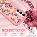for Samsung Galaxy A15 5G Phone Case - Women Girls Cute Cover Girly Aesthetic Kawaii Unique Design Teens Floral Flowers Heavy Duty Shockproof Protective Case for Galaxy A15 5G 6.5 Inch