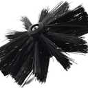 Dryer Vent Brush, M8 Thread Flexible Lint Brush Head, Dryer Duct Cleaning Kit Chimney Sweep Kit, Chimney Lint Remover for Cleaning Chimney Pipe, Nylon Bristle Head(150mm) (100mm Dia)