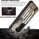CARLOCA Compatible with Samsung Galaxy S22 Case,Camo Forest American Flag Samsung Galaxy S22 Cases Graphic Design Shockproof Anti-Scratch Drop Protection Case for Samsung Galaxy S22