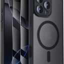 Designed for iPhone 16 Pro Max Case, Compatible with MagSafe, with Privacy Screen Protectors X2, [Camera Protection] [15FT Military Drop Protection] Shockproof Phone Case 6.9 inch, 2024, Black