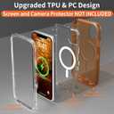 for iPhone 11 Case, Compatible with MagSafe, Heavy Duty Shockproof Protection Phone Cases, Anti-Drop, Dual Layer Transparent Magnetic Phone Case for iPhone 11, 6.1", Orange