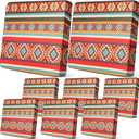 Newwiee 8Pcs Patio Cushion Covers Stretch Outdoor Cushion Cover Replacement for Patio Furniture Sofa Couch Slipcovers, Soft Flexibility Washable Furniture Protector(Argyle,Vintage Color)