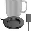 Charging Coaster 2 Compatible with Embo Temperature Control Smart Mug 2 and 1 - Mug Power Cord - Charger Dock Base for Wireless Warmer Cup Accessories (Black)