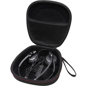 Headset Headphone Case Compatible with Logitech H390, H430, H570e, Zone 300, Zone 301 or JLab Go Work, JIAMQISHI, EAGLEND Headset, Black(Case Only)