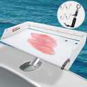 Bait Cutting Board for Boat, Bait Table Filet Board, with Rod Holder Mount Plier Storage and Knife Slot, for Fish Cleaning Station Fishing Fillet Table, Boat Accessories Marine (21inch Bait Cutting Board)