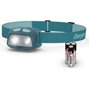 Energizer HDL40 LED Headlamp, 500 Lumen, IPX7 Waterproof, Multi-Colored Headlamp, Hands-Free Light, Batteries Included