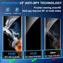 [2+2 Pack] Galaxy S22 Ultra Privacy Screen Protector, 9H Tempered Glass, Ultrasonic Fingerprint Support, 3D Curved, HD Clear Anti-Spy Film for Samsung S22 Ultra 5G Glass Screen Protector