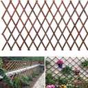 Expandable Garden Trellis, 38" x 89" Large Wooden Lattice Fence Wall Panel Lattice Trellis for Climbing Plants Outdoor Ivy Vine Rose Clematis for Garden Patio Room Decor (1)