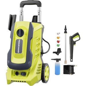 Electric Pressure Washer 4800PSI-Max 3.2GPM Power Washer Wash Machine Electric Powered with Foam Cannon for Car, Floor, Garage, Patio Washing, Yellow