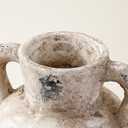 Rustic Ceramic Vase Farmhouse Vase for Home Decor, Large Terracotta Decorative Flower Vases for Pampas Grass, Flowers, Living Room, Kitchen, Table Centerpiece, Shelf, 8.66 Inch Tall (Rustic White)