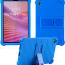 Case for Lenovo Tab One 8.7 Inch Tablet 2025 (TB305FU), Kids Friendly Soft Silicone Adjustable Stand Cover for Lenovo Tab K9 Tablet 8.7 inch Tablets (Blue)