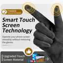 Women's Winter Warm Gloves With Touch Screen Texting Fingers, Windproof, Fleece Lined, Thick Warm Gloves (Medium, Grey)