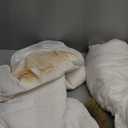 SANMIO Toddler Snowsuit Boy Girl Winter Coat Snow Pants Set, Hooded Down Jacket + Bib Pants Kids Windproof Skiing Suit (3-4T, White)