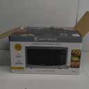 West Bend WBMW110S Microwave Oven 1000-Watts Compact with 6 Pre Cooking Settings, Time and Weight Defrost, Electronic Control Panel and Glass Turntable, Metallic