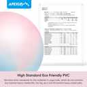APEXUP Yoga Ball Exercise Ball Anti Slip Heavy Duty for Fitness, Balance & Core Workout, Balance Training, Pregnancy & Physical Therapy, 5 Sizes (S (15"~18") 45cm, Blue Pink)