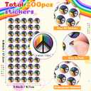 2 x 200Pcs Mini LGBT Progress Pride Stickers, 3D Waterproof LGBTQ Gay Pride Rainbow Sticker Lesbian Bisexual Transgender Support Decal for Your Name Badge Parade Event Stuff Party Supplies